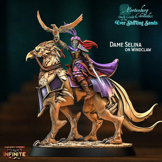 Dame Selina on Windclaw - Ever Shifting Sands | Compatible with Tabletop Wargames