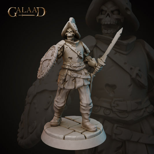 Cursed Conquistador v1: 3D Resin Printed DnD (D&D) Pathfinder Miniatures