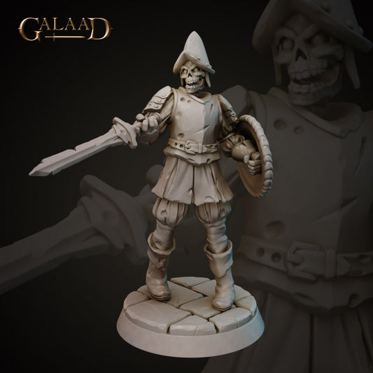 Cursed Conquistador v3: 3D Resin Printed DnD (D&D) Pathfinder Miniatures