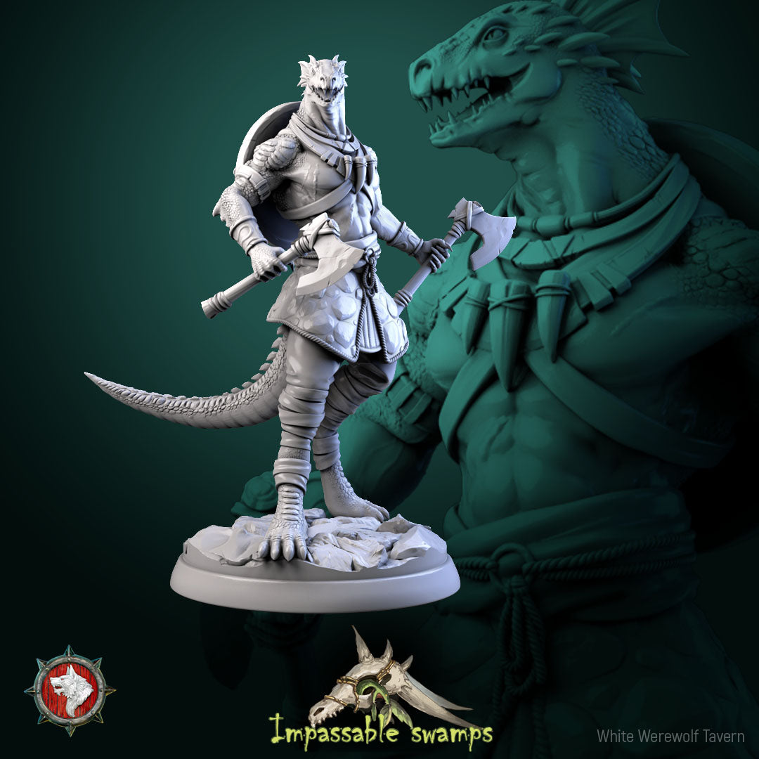 Lizardfolk Warrior v1- For D&D Campaigns & Tabletop Games