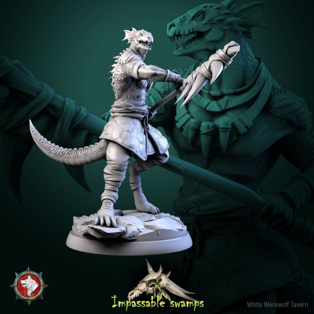 Lizardfolk Warrior v2- For D&D Campaigns & Tabletop Games