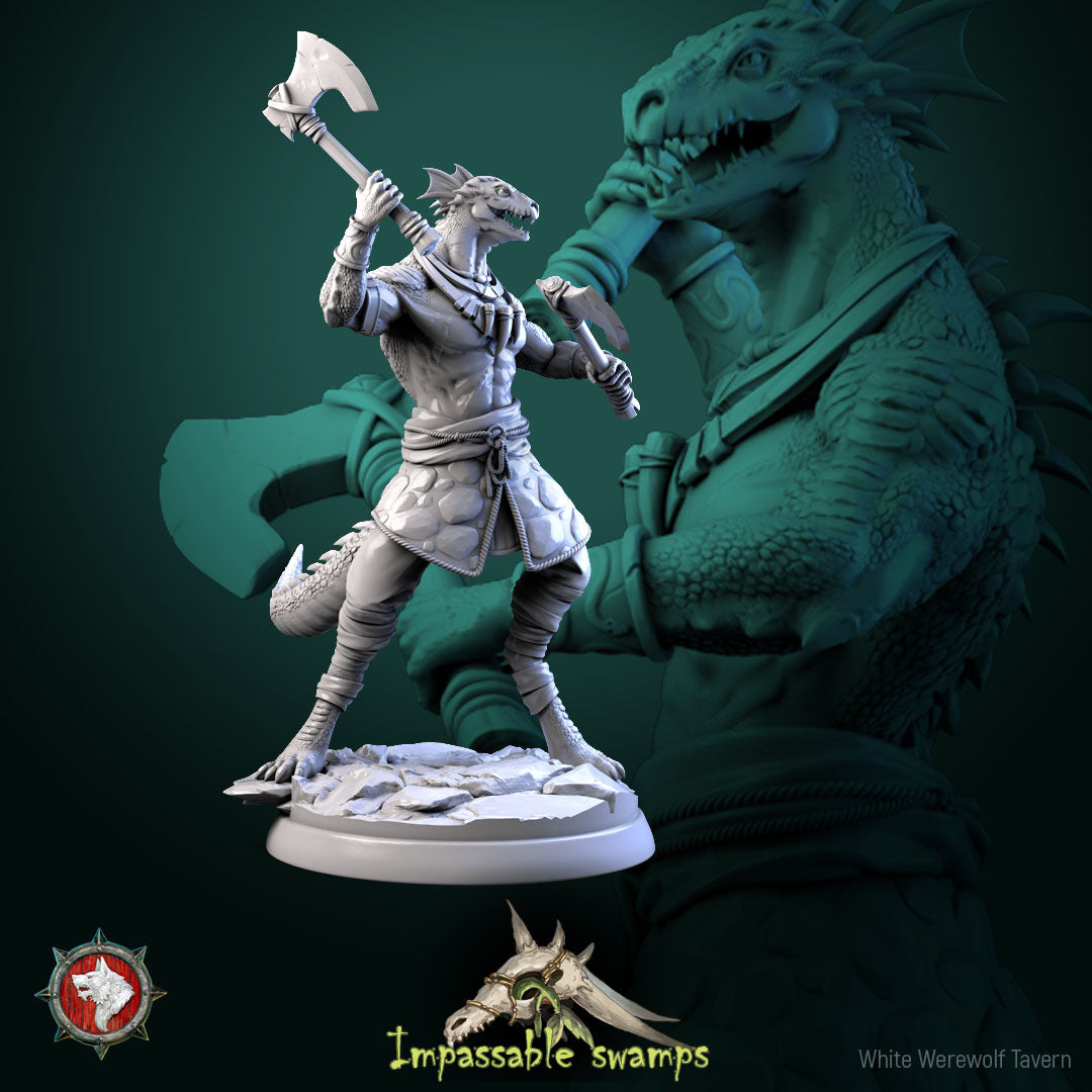 Lizardfolk Warrior v4- For D&D Campaigns & Tabletop Games