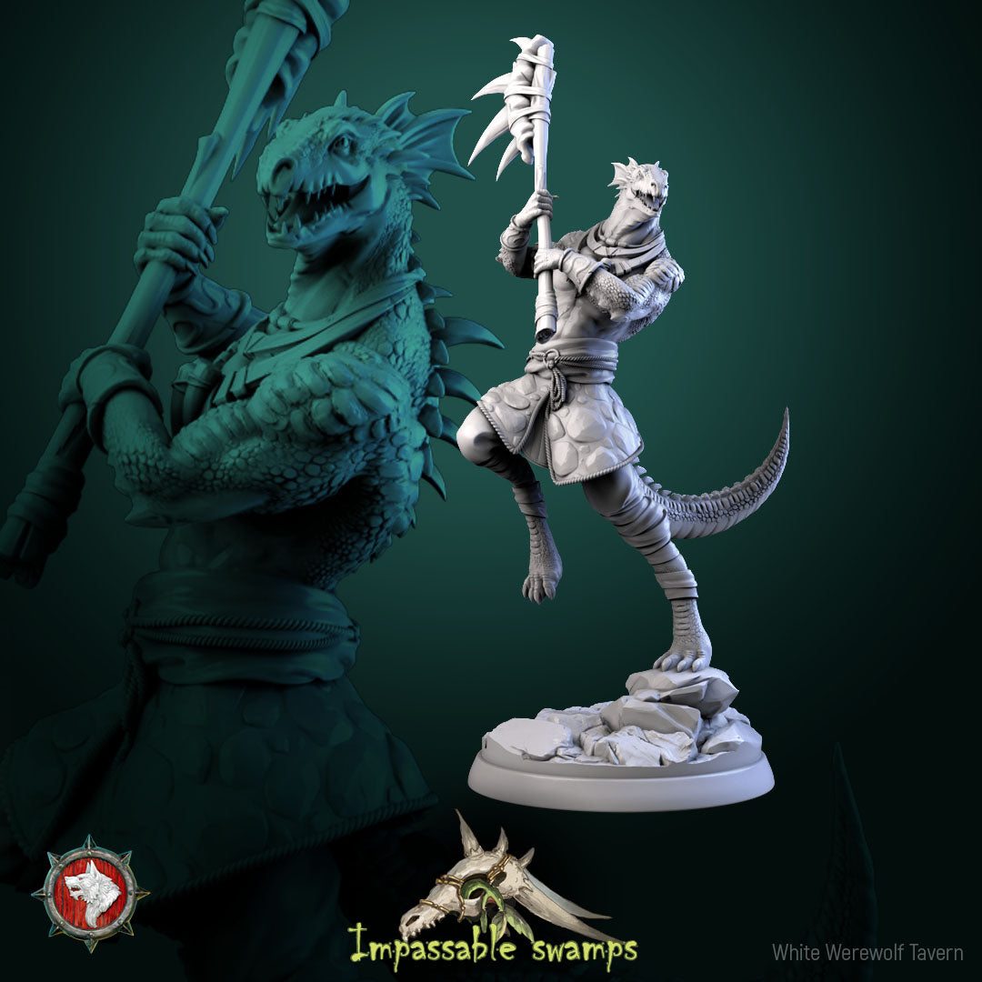 Lizardfolk Warrior v5- For D&D Campaigns & Tabletop Games