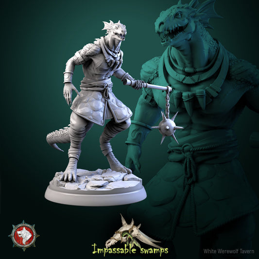 Lizardfolk Warrior v6- For D&D Campaigns & Tabletop Games