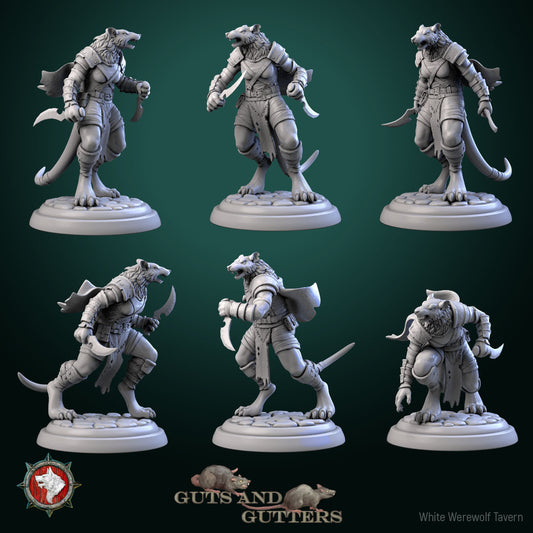 Rat Female Assassin Set  - For D&D Campaigns & Tabletop Games