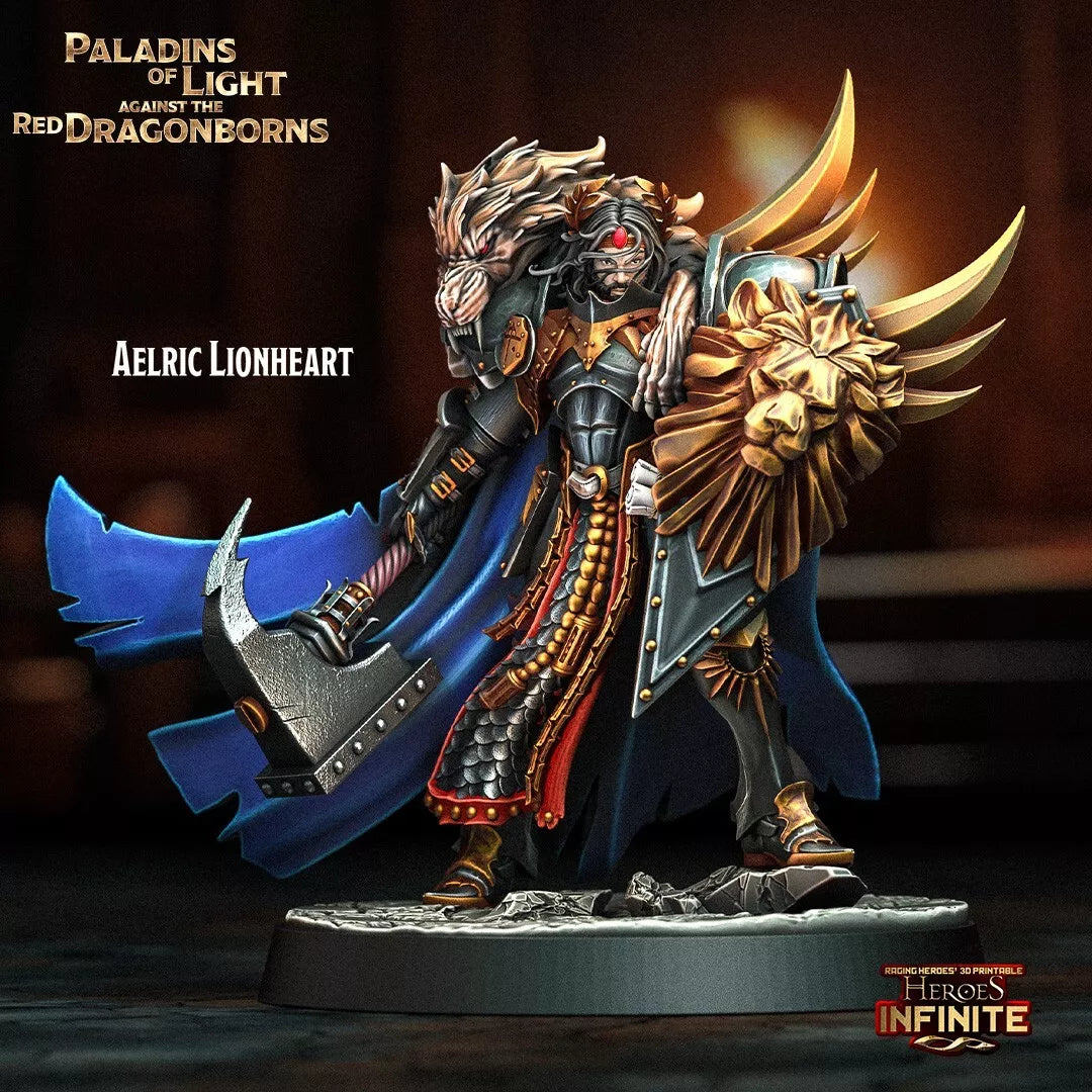 Aelric Lionheart - Majestic Hero for Tabletop and Wargaming Adventures