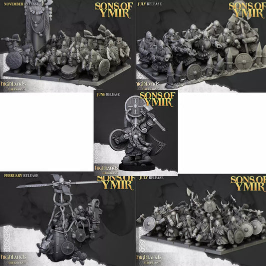 Sons of Ymir Starter Army - Highlands Miniatures | Compatible with OW, WFB, AOF, and More