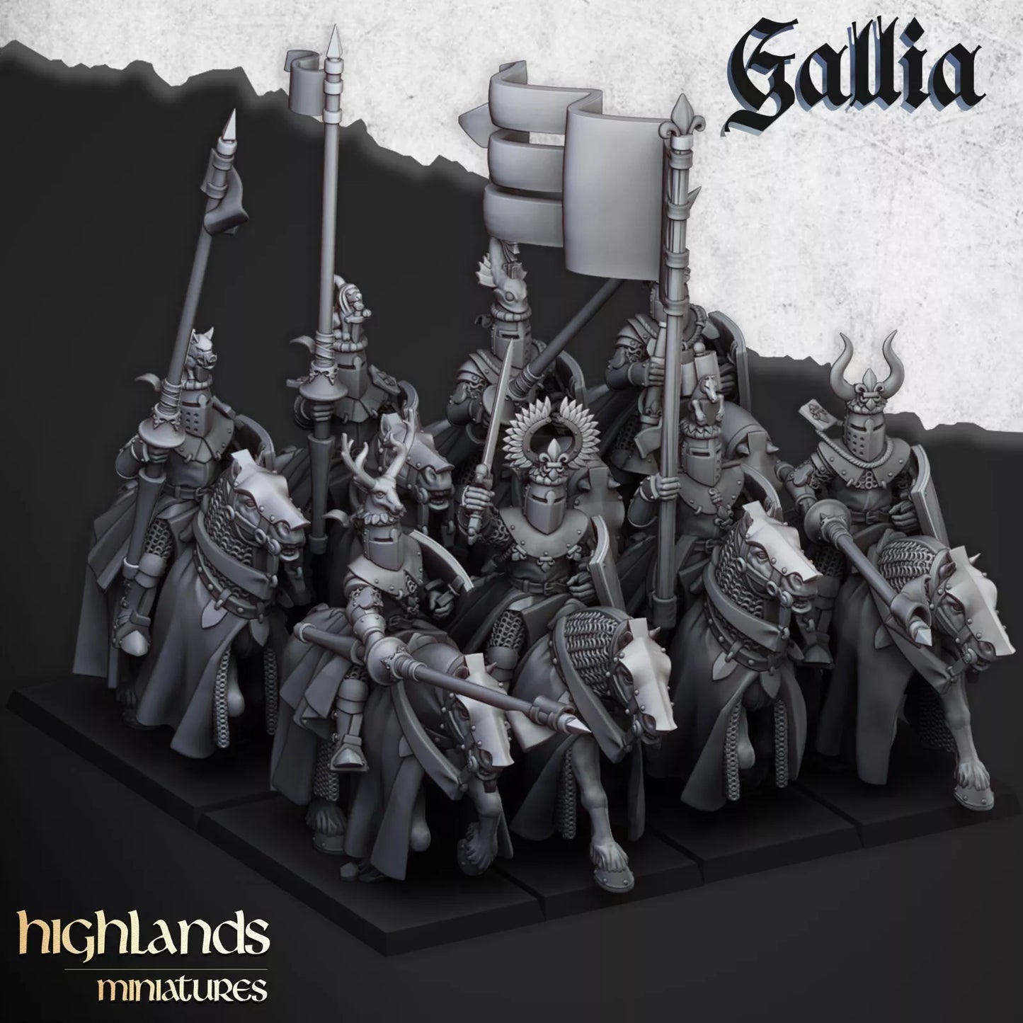 Knights of Gallia - Highlands Miniatures | Compatible with OW, WFB, AOF, and More