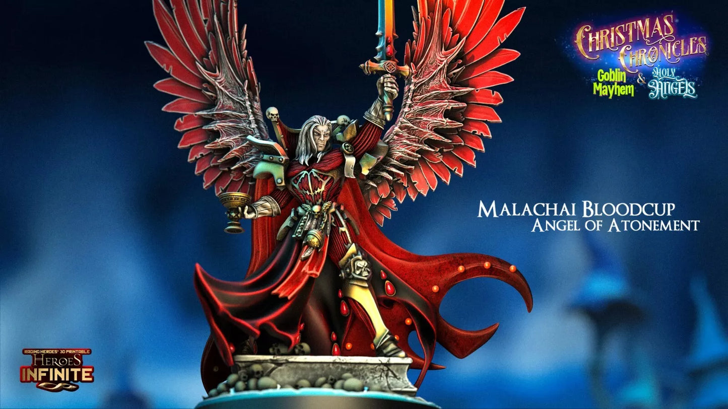 Malachai Bloodcup, Angel of Atonement - Christmas Chronicles Holy Angels | Compatible with Tabletop Wargames