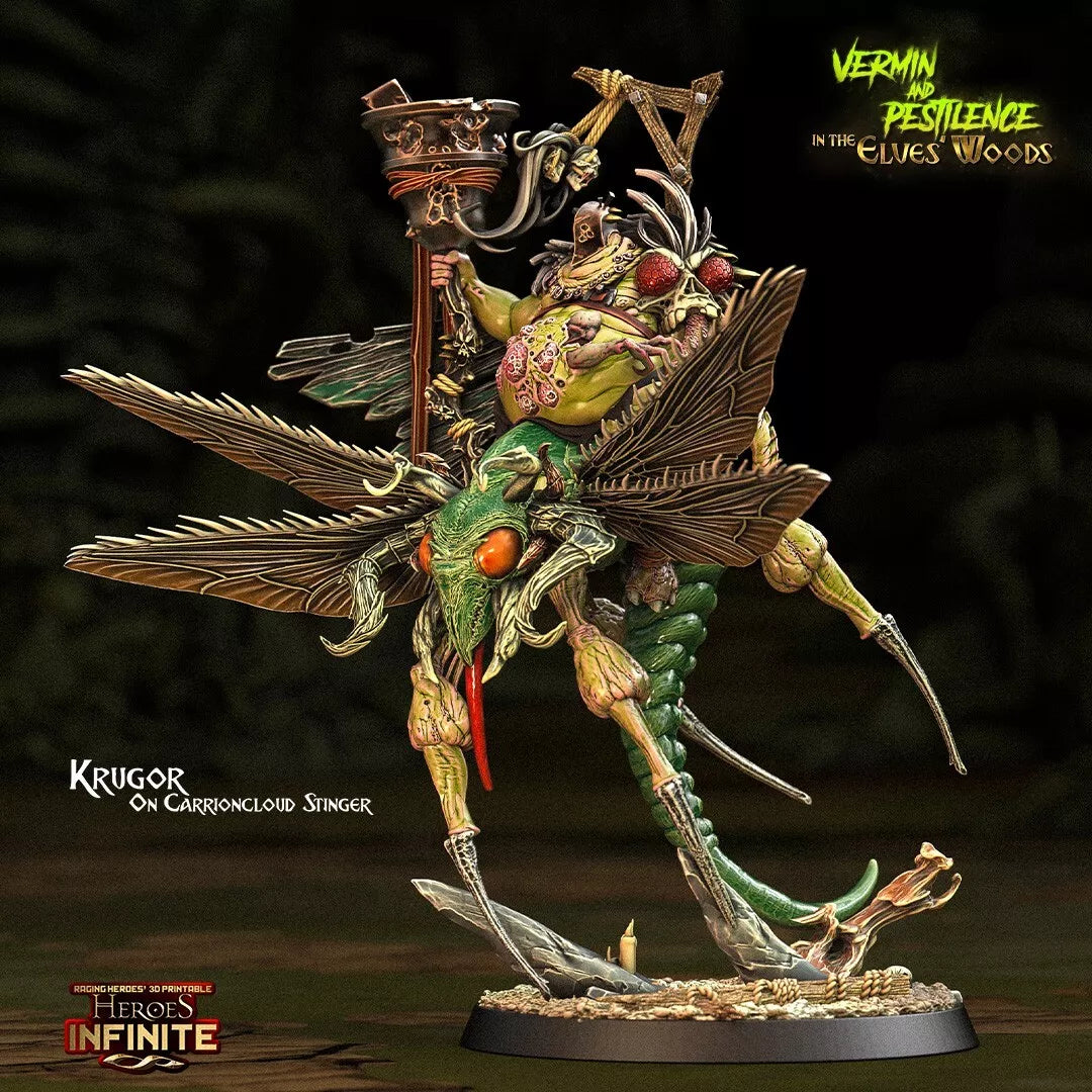 Krugor on Carrioncloud Stinger - Vermin and Pestilence | Compatible with Tabletop Wargames