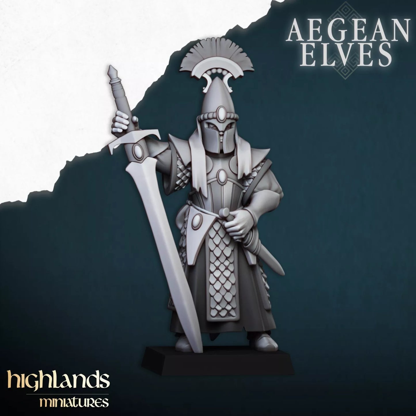 Aegean Elves Swords of Messara - Elite 15-Man Unit | Compatible with OW, WFB, AOF, and More