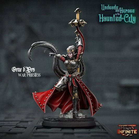 Orae d'Ars, War Priestess - The Haunted City | Compatible with Tabletop Wargames