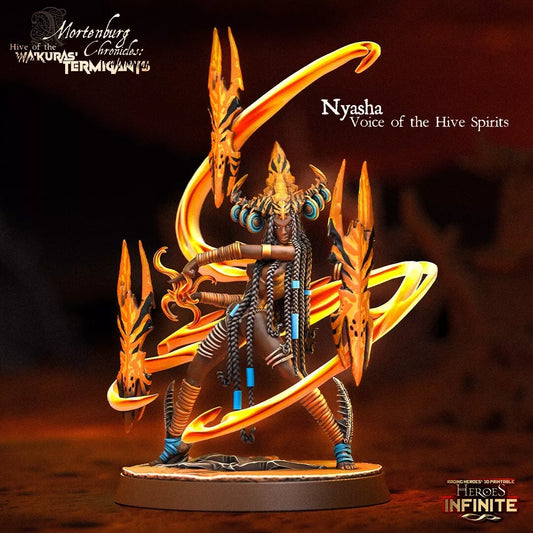Nyasha, Voice of the Hive Spirits - Wa'Kura's Termigants | Compatible with Tabletop Wargames