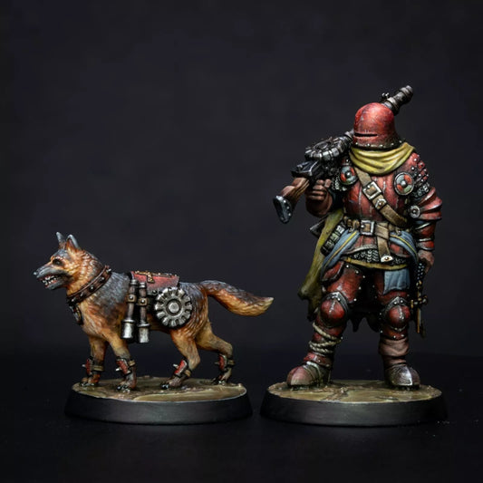 Yeomen Shock Trooper Lewis & Doggo - Trench Warband Miniatures | Compatible with Tabletop Wargames