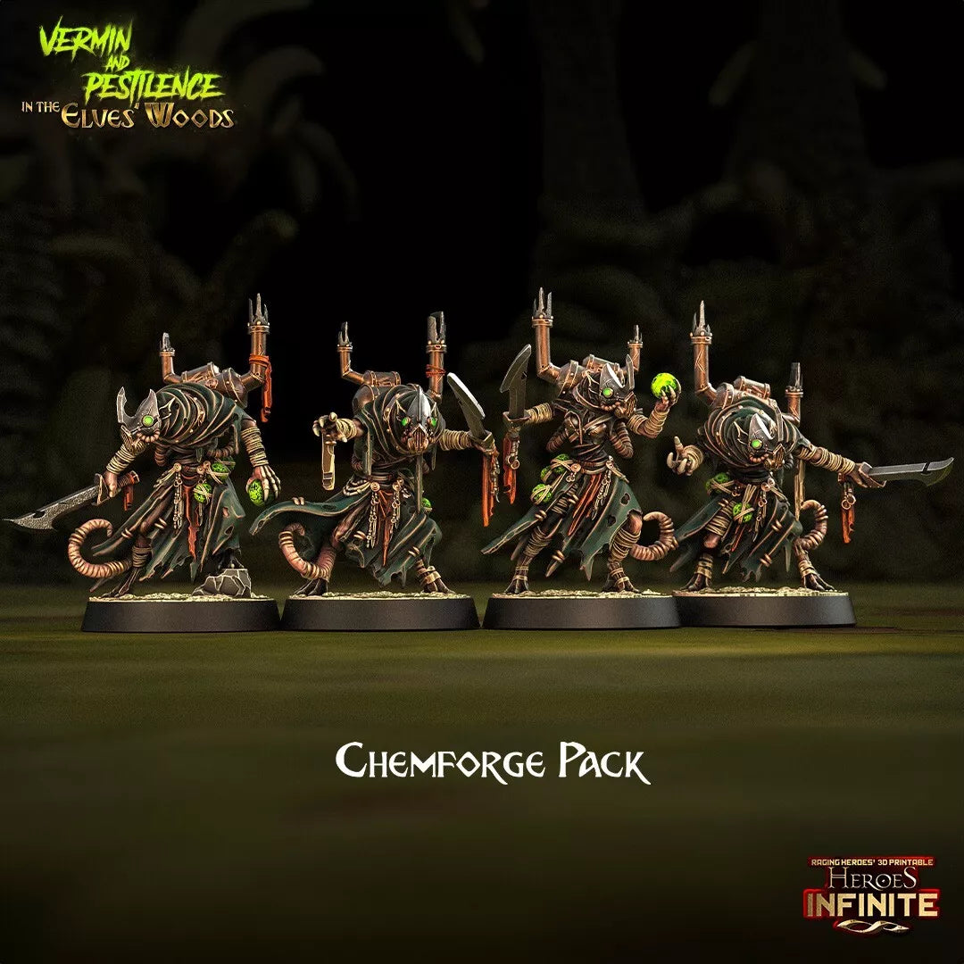 Chemforge Pack, 5-man Unit - Vermin and Pestilence | Compatible with Tabletop Wargames