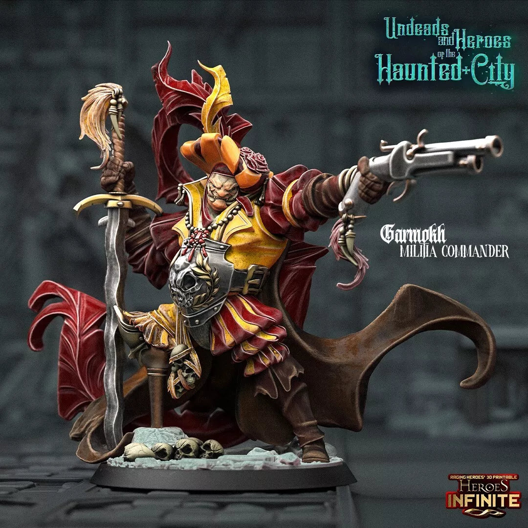 Garmokh, Militia Commander - The Haunted City | Compatible with Tabletop Wargames