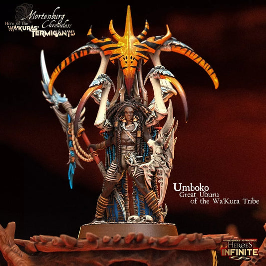 Umboko, Great Uburu of the Wa'Kura Tribe - Wa'Kura's Termigants | Compatible with Tabletop Wargames