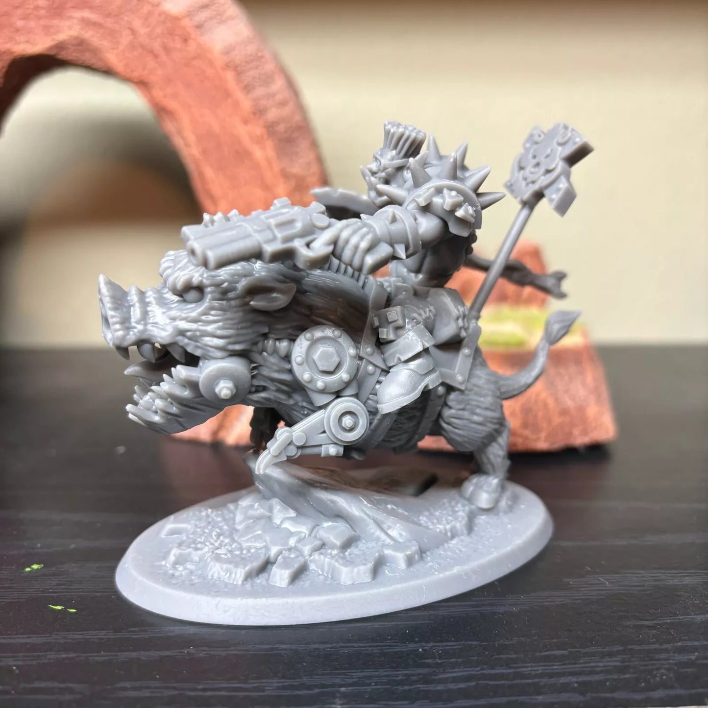 Ork Boar Riders Squad with Boss - 4 Man Squad | Compatible with W40K/WG/SF