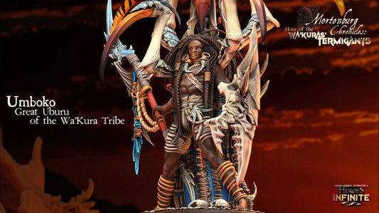 Umboko, Great Uburu of the Wa'Kura Tribe - Wa'Kura's Termigants | Compatible with Tabletop Wargames