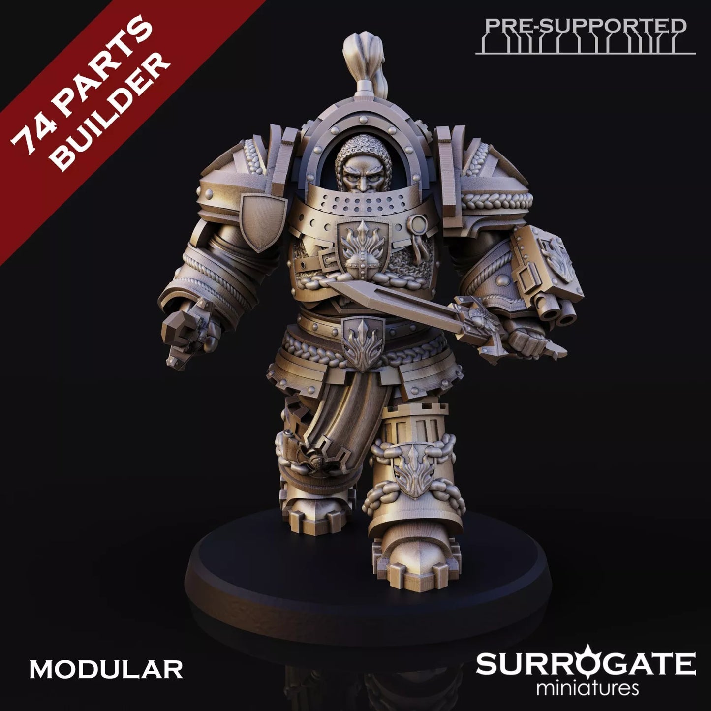 Silver Paladins Knight Enforcers, Surrogate Miniatures | 5 Man Unit