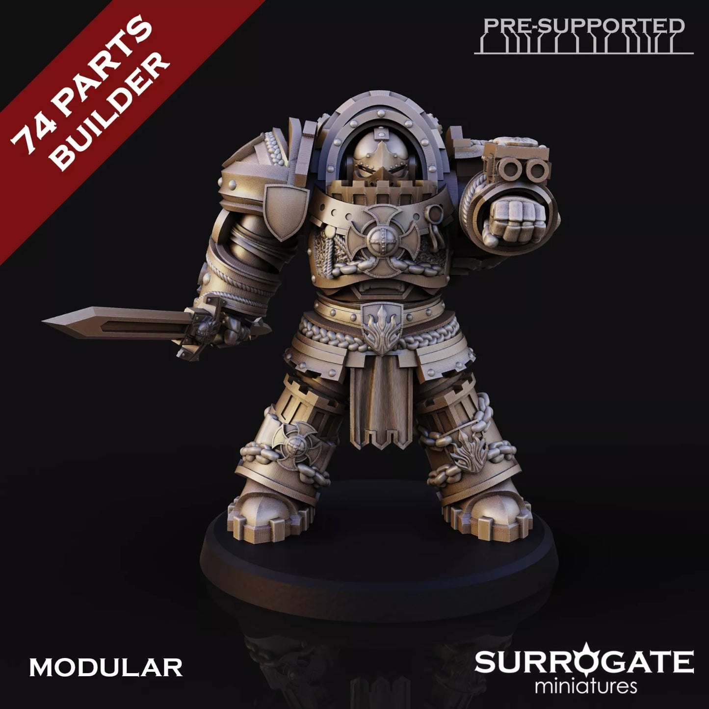 Silver Paladins Knight Enforcers, Surrogate Miniatures | 5 Man Unit