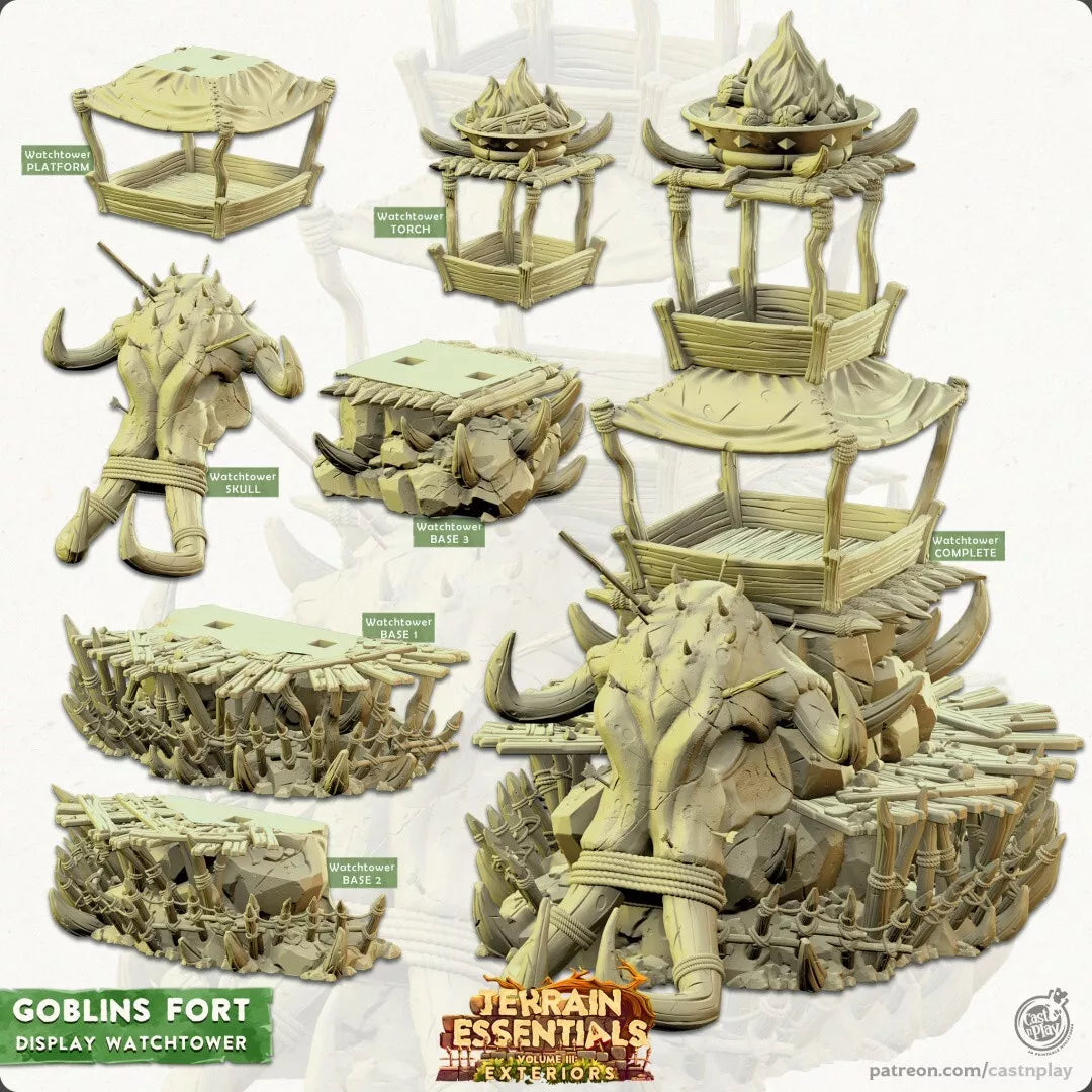 Terrain Essentials - Goblins Fort Display | For D&D Campaigns & Tabletop Games