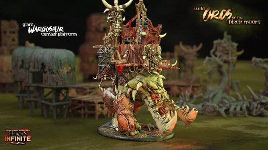 Epic Fantasy Giant War Beast with Combat Platform - Detailed Centerpiece