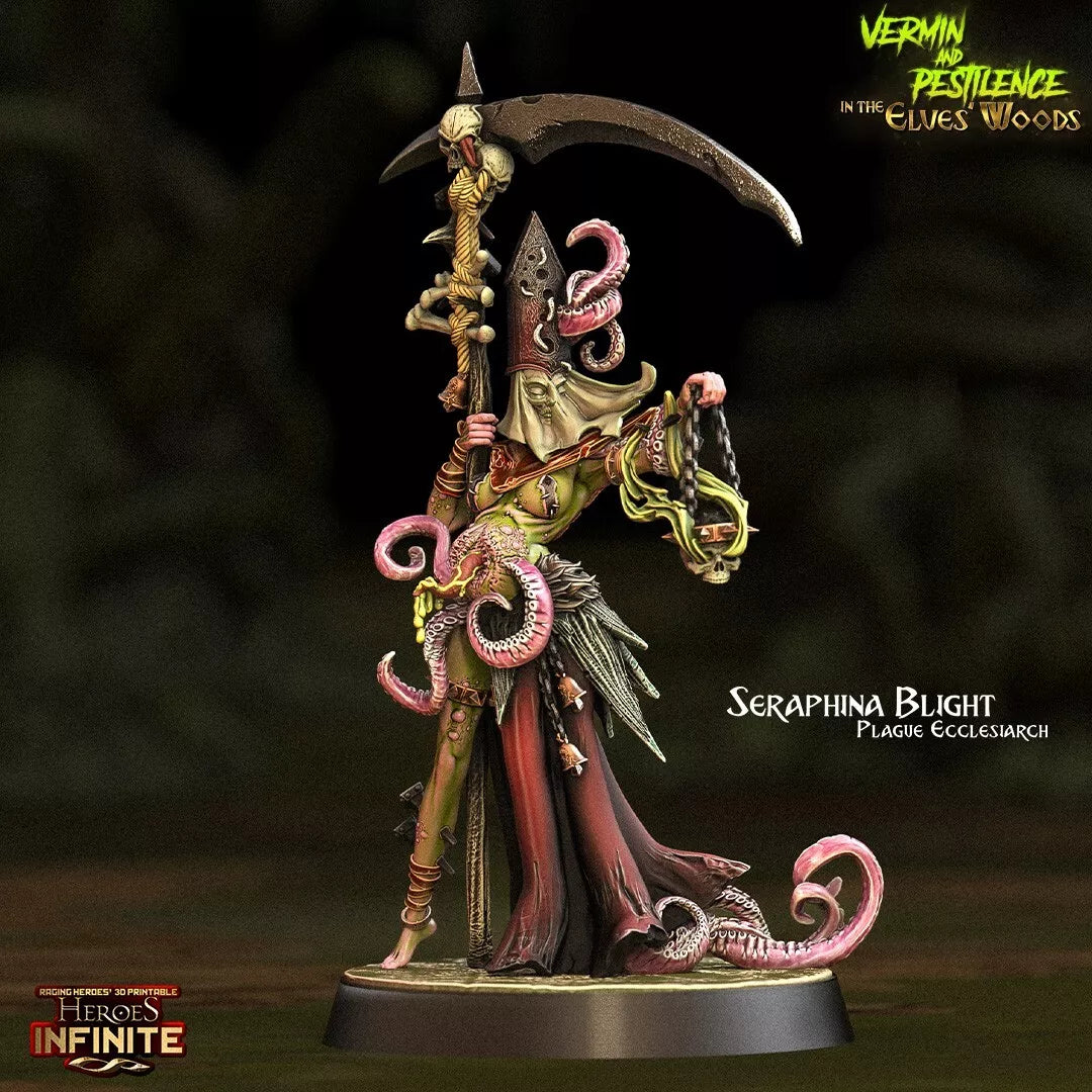 Seraphina Blight, The Plague Ecclesiarch - Vermin and Pestilence | Compatible with Tabletop Wargames