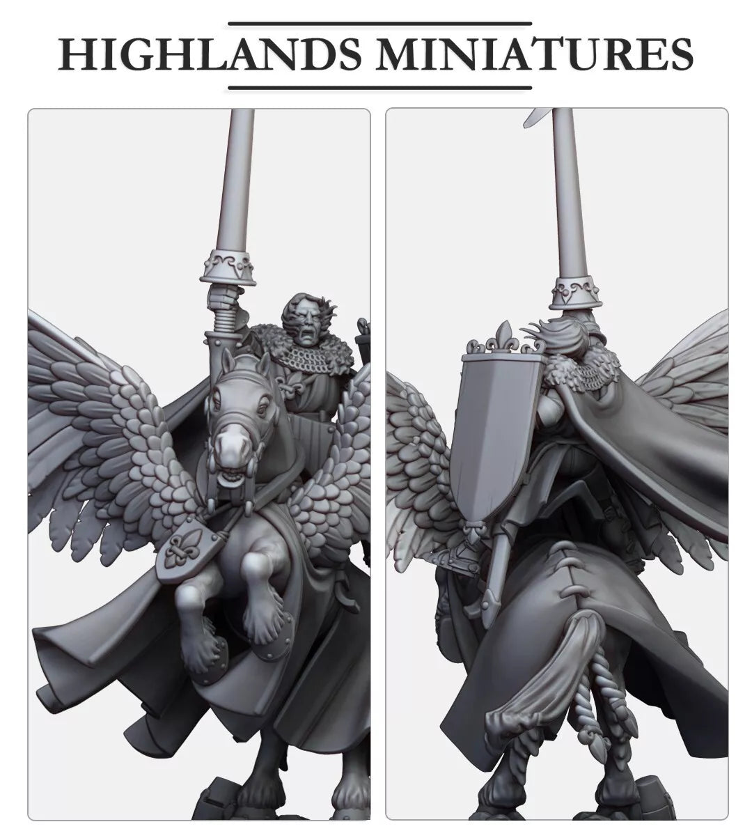 Sir Lancelot, High Duke of Gallia - Highlands Miniatures | Compatible with OW, WFB, AOF, and More