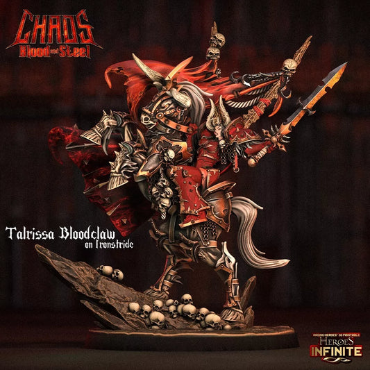 Talrissa Bloodclaw on Ironstride - Chaos Commander of Devastation