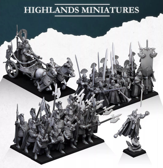 Aegean Elves Army - Highlands Miniatures | Compatible with OW, WFB, AOF, and More