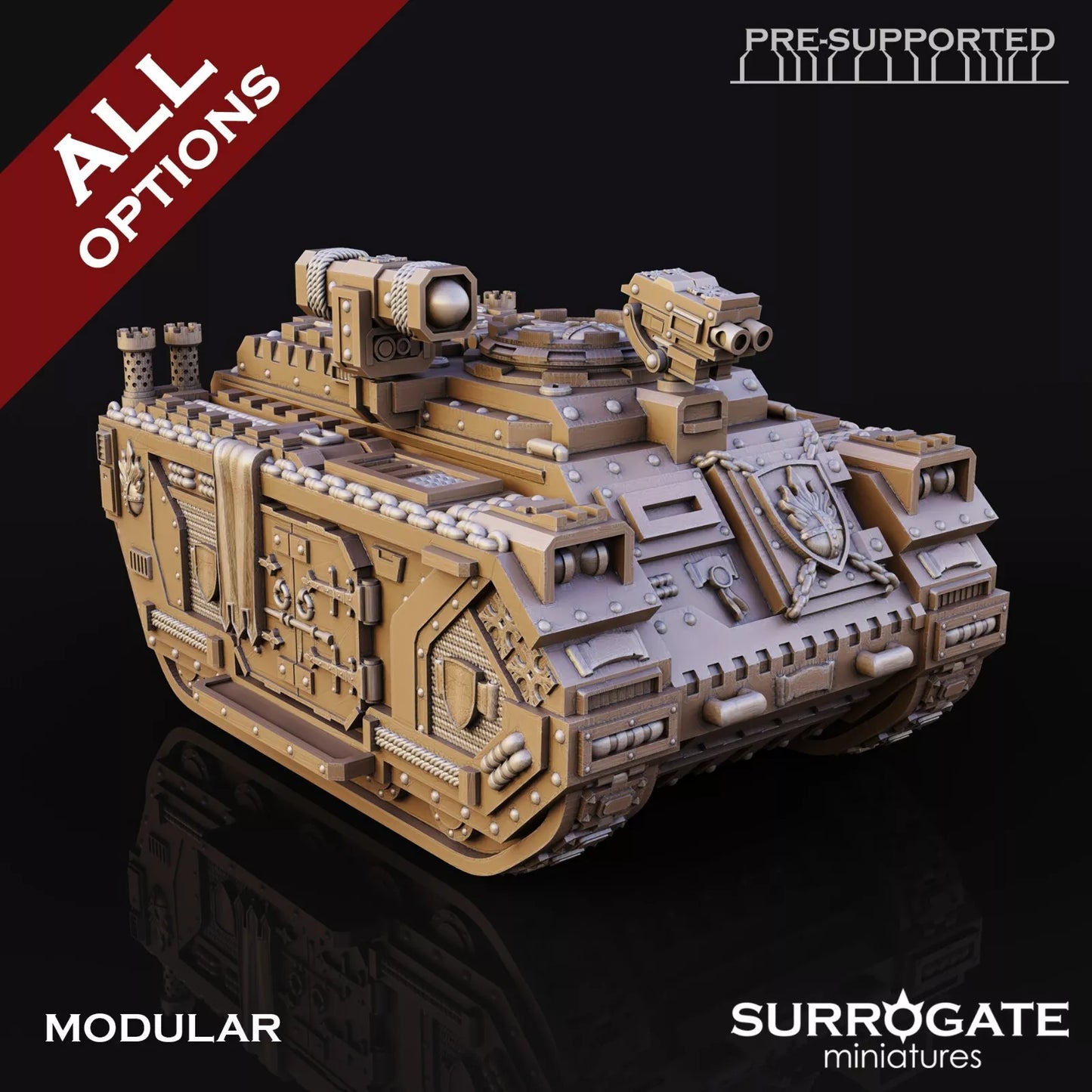 Silver Paladins Fer De Lance, Surrogate Miniatures | Tank w/All Build Options