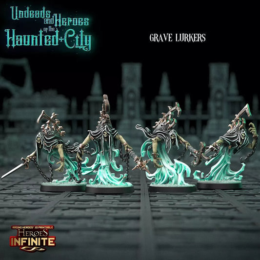 Grave Lurkers of The Haunted City - 5-Man Squad | Compatible with Tabletop Wargames