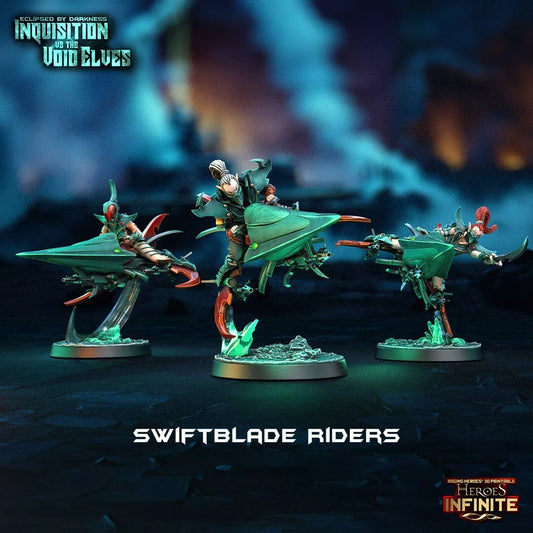 Swiftblade Riders, 4-Man Squad - Void Elves | Compatible with Tabletop Wargames