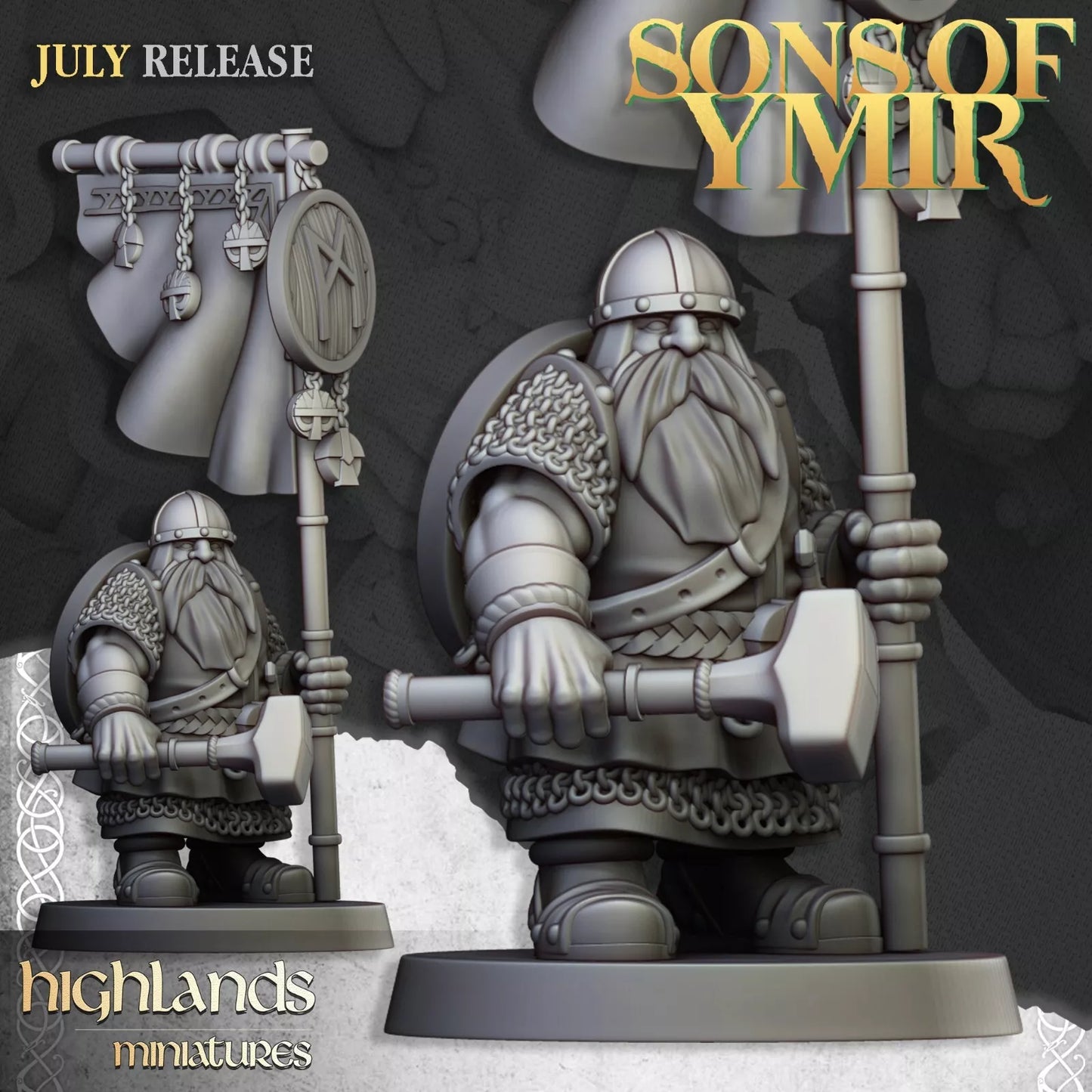 Dwarf Warrior Units - Highlands Miniatures | Compatible with OW, WFB, AOF, and More