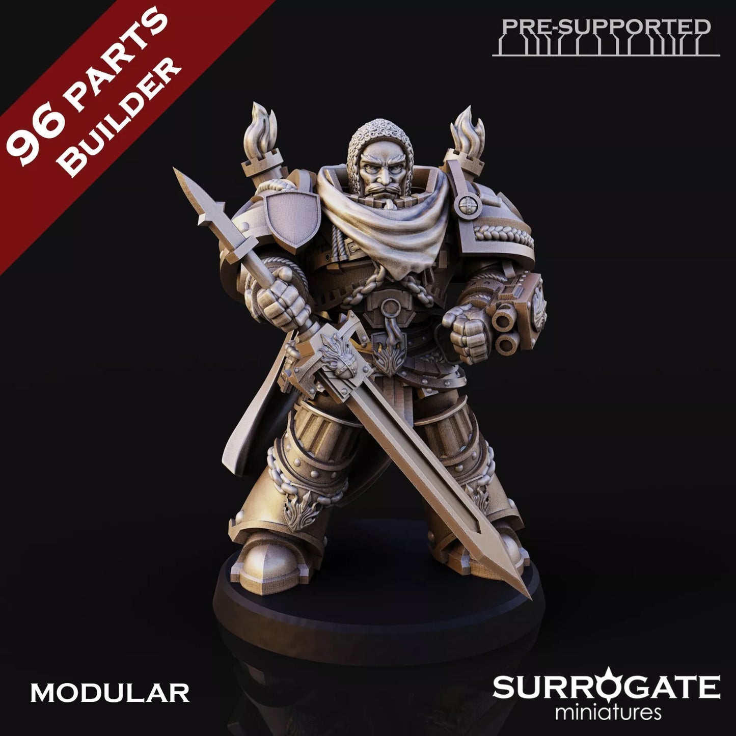 Silver Paladins Assault Squad, Surrogate Miniatures | 5 Man Unit