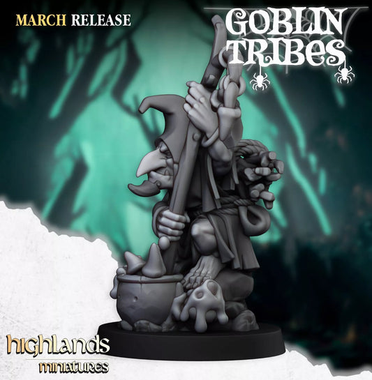 Fantasy Wargaming Swamp Goblins Shaman | Compatible with OW, WFB, AOF, and More