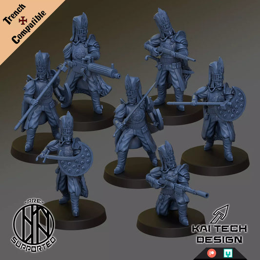 Janissaries (7-Man Squad) - Trench Warband Miniatures | Compatible with Tabletop Wargames