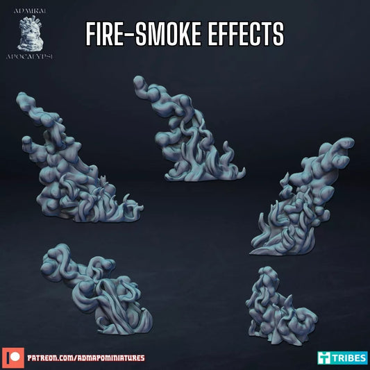 Battlefield Fire and Smoke Effects | 3D Resin Printed For Tabletop Wargames