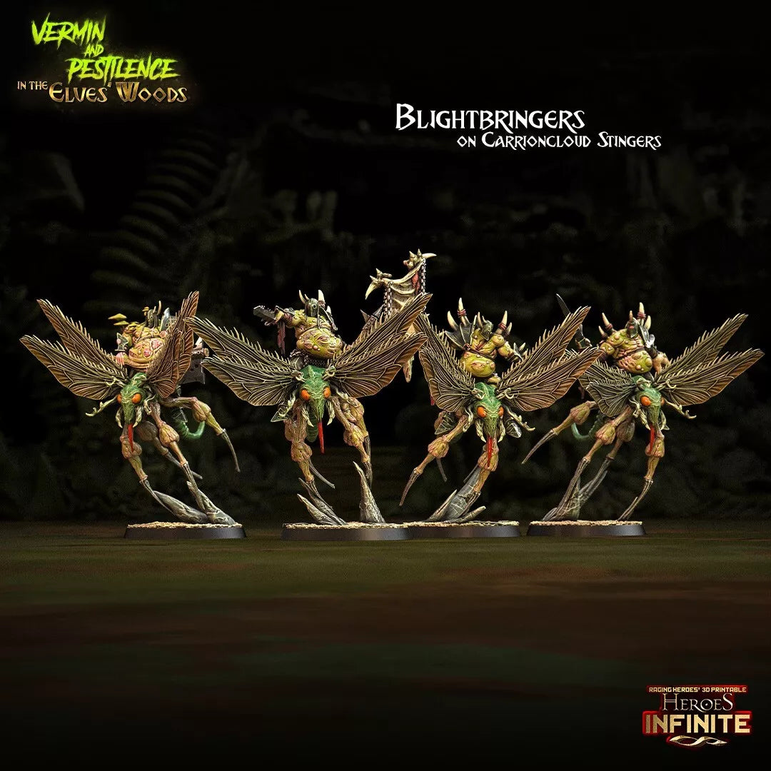 Blightbringers on Clarrioncloud Stingers - Vermin and Pestilence | Compatible with Tabletop Wargames