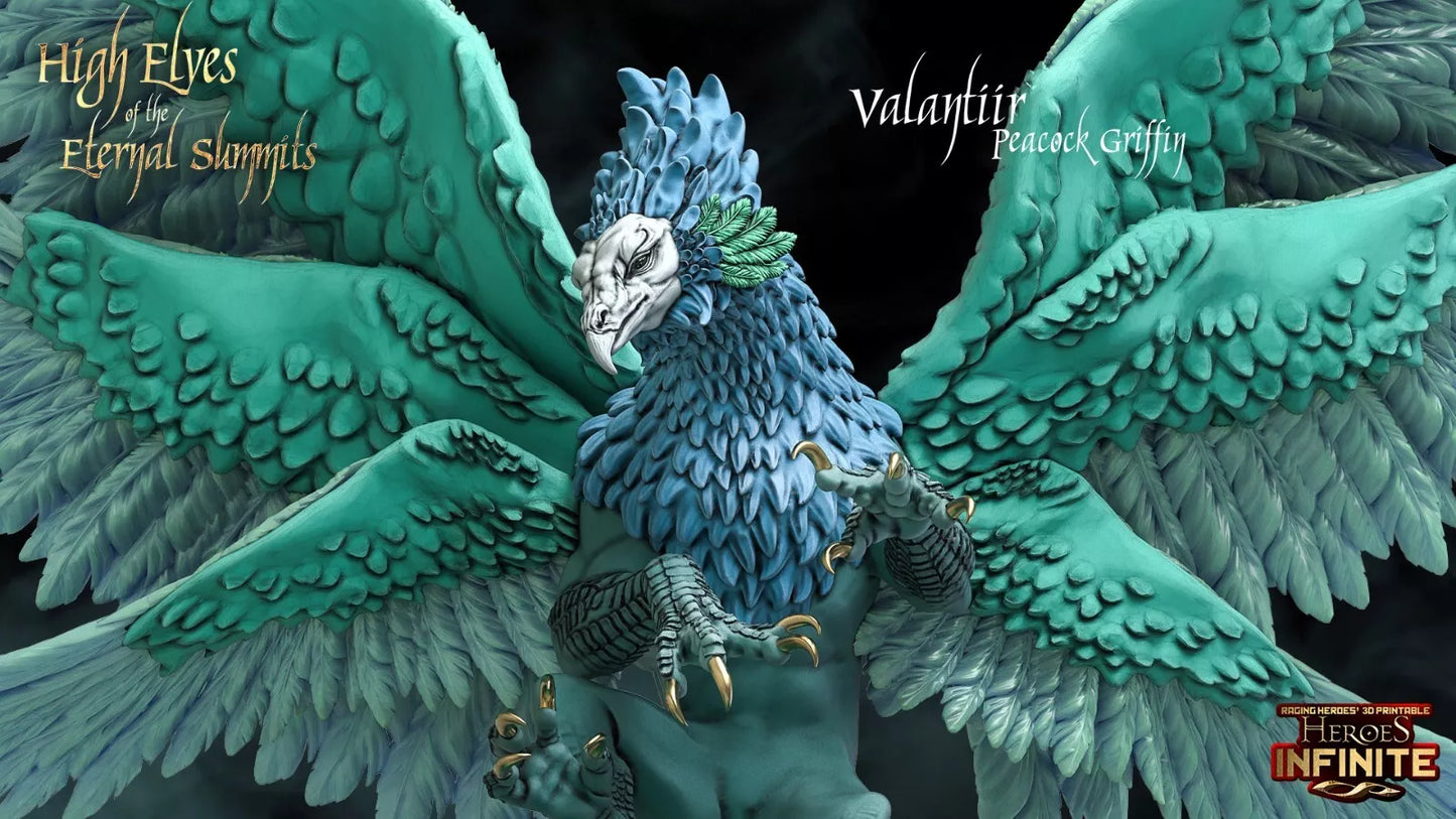 Valantiir, Peacock Griffin - Eternal Summits | Compatible with Tabletop Wargames