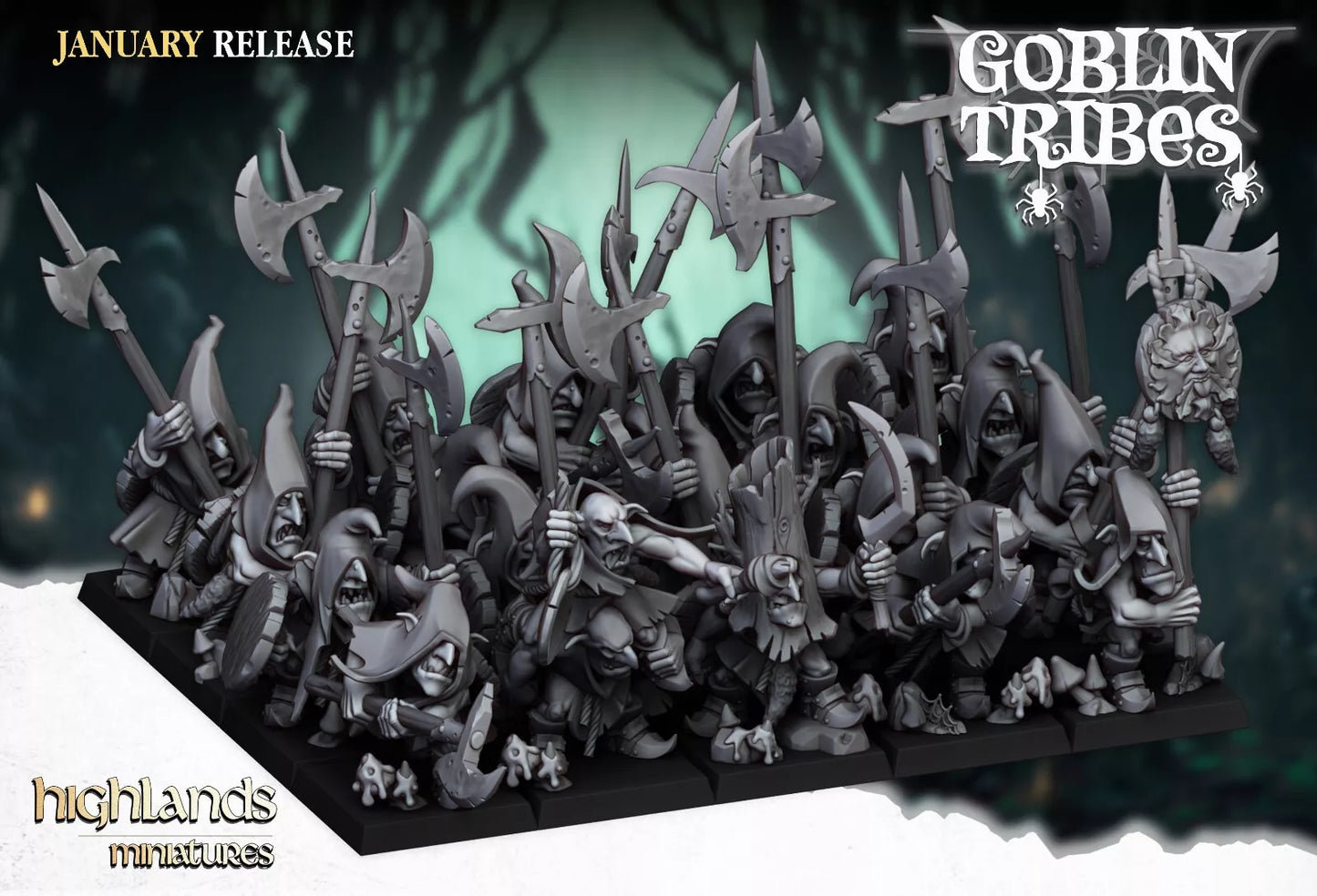 Fantasy Wargaming Swamp Goblins w/Pikes | Compatible with OW, WFB, AOF, and More