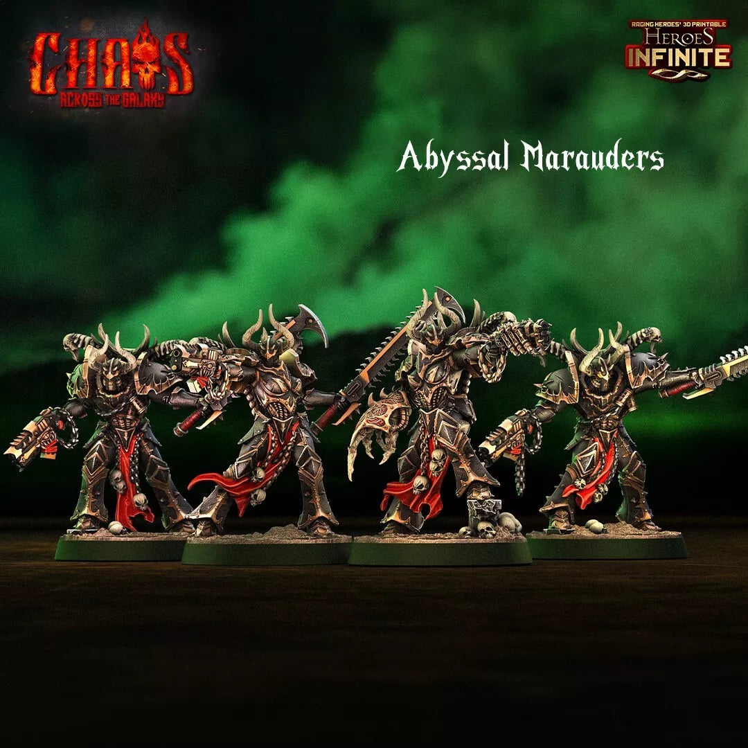 Abyssal Marauders 5-man Unit - Chaos Across the Galaxy | Compatible with Tabletop Wargames