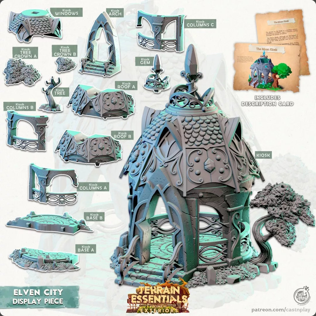 Terrain Essentials - Elven City Display | For D&D Campaigns & Tabletop Games