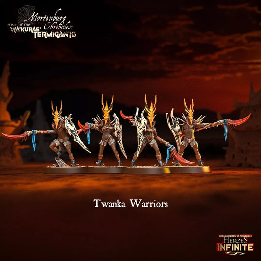 Twanka Warriors, Fierce 5-Man Unit with Leader and Troops - Wa'Kura's Termigants | Compatible with Tabletop Wargames