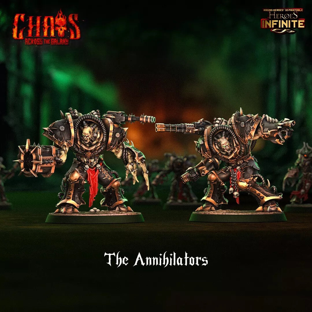 The Annihilators 2-man Elite Unit - Chaos Across the Galaxy | Compatible with Tabletop Wargames