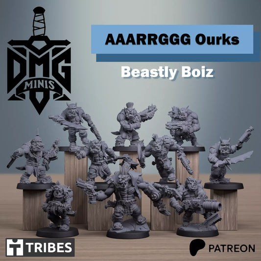 AAARRGGG Ork Beastly Boiz | Compatible with W40K/WG/SF