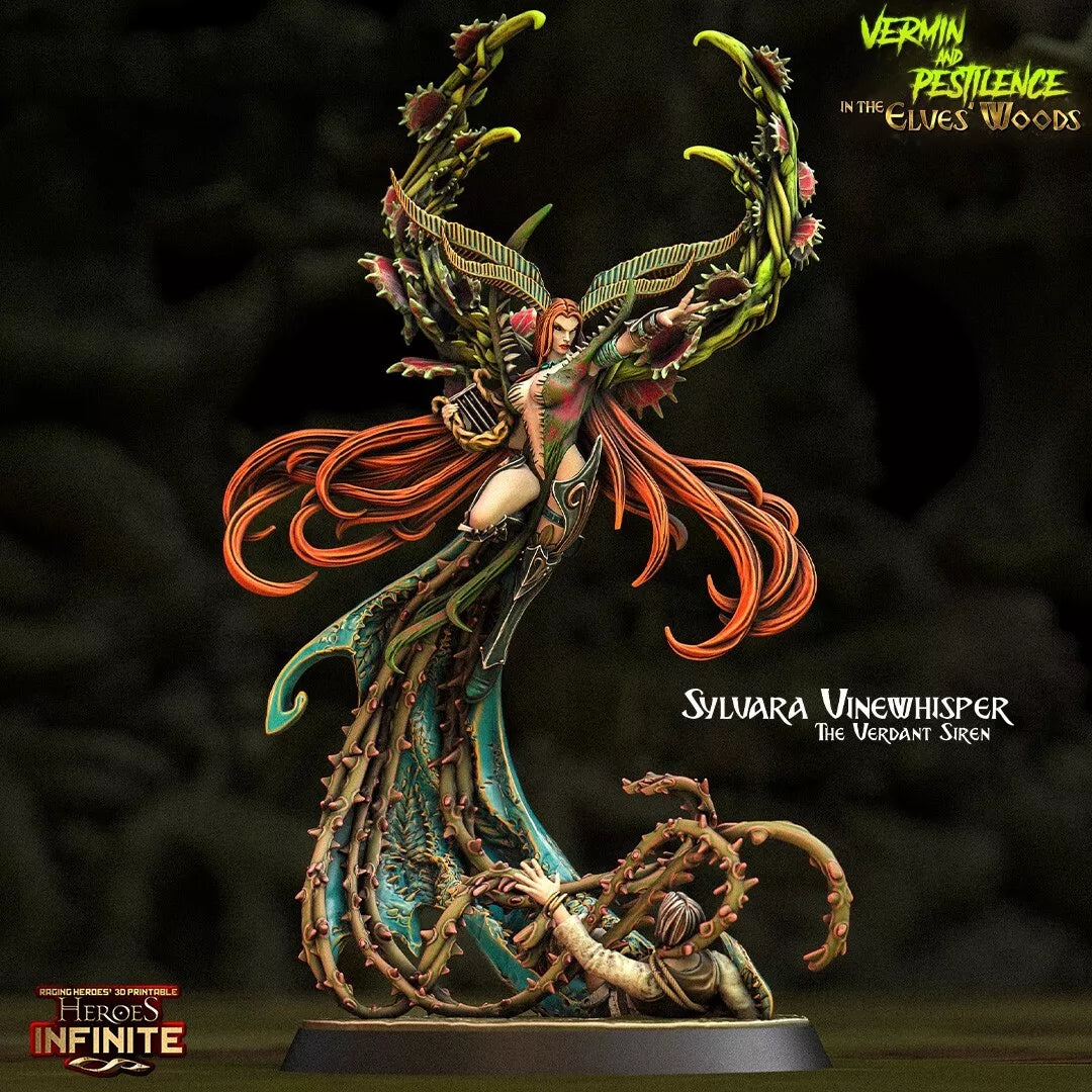 Sylvara Vinewhisper, the Verdant Siren - Vermin and Pestilence | Compatible with Tabletop Wargames