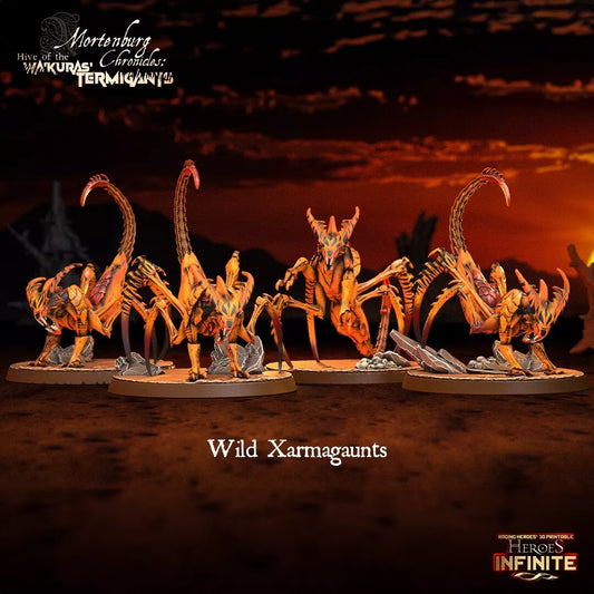 Wild Xarmagaunts, 4-Man Ferocious Unit - Wa'Kura's Termigants | Compatible with Tabletop Wargames