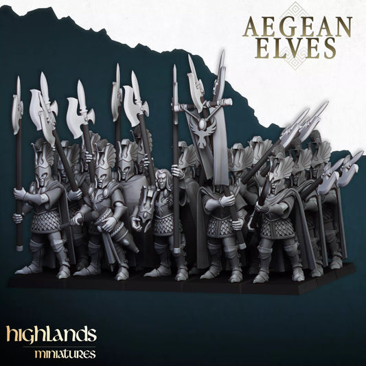 Aegean Elves Army - Highlands Miniatures | Compatible with OW, WFB, AOF, and More